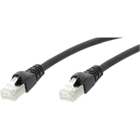 Câble de raccordement réseau informatique RJ45 Telegärtner 100008267 CAT 6a S/FTP noir 2.00 m (1/4)