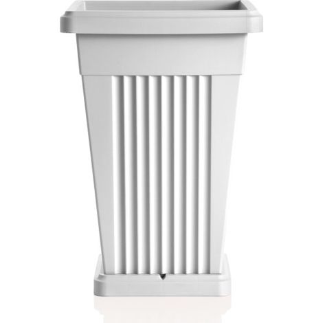 Pot de fleurs "Piramide" en plastique - Blanc - 50 L - Livraison gratuite