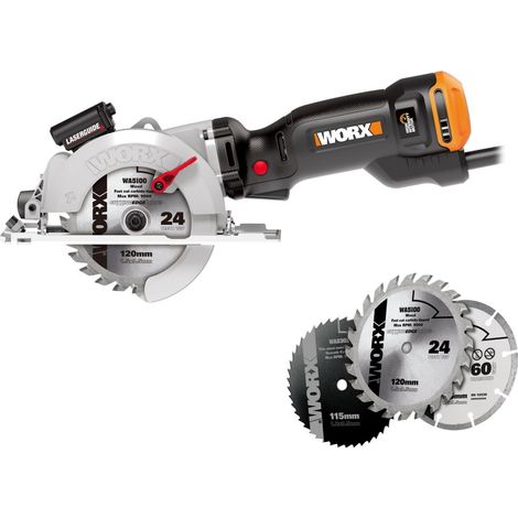 WORX 800W Kreissäge, WX437 (Schneidet Holz, Metall, Kunststoff, Stein…) WORX (1/5)
