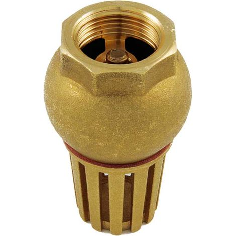 "VALVOLA DI FONDO IN OTTONE """"GLOB"""" FEMMINA CON OTTURATORE SENZA MOLLA 2""""1/2 - PN6"