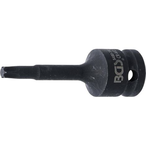 Douille à Embouts à Choc 75 mm - 12,5 mm (1/2), Profil Torx T40 - Résistante et Précise, Acier - D-Work (1/5)