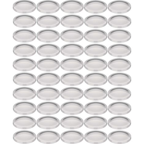 Cyclingcolors – Lot de 100 amortisseurs de butée en silicone transparent 8mm – Autocollants pour meubles et portes – Absorbent chocs et réduisent bruit (1/3)