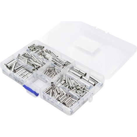 Set di 380 connettori a crimpare non isolati, giunzioni per cavi in rame stagnato per apparecchi elettrici, da 26 a 6 AWG. (1/5)
