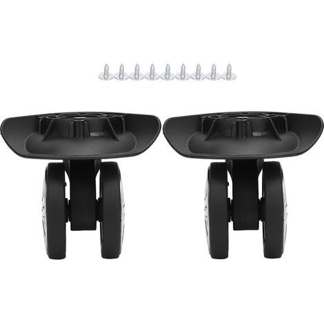 1 Paire de Roulettes Universelles Pivotantes en Nylon Noir pour Valise - Réparation et Remplacement (1/5)