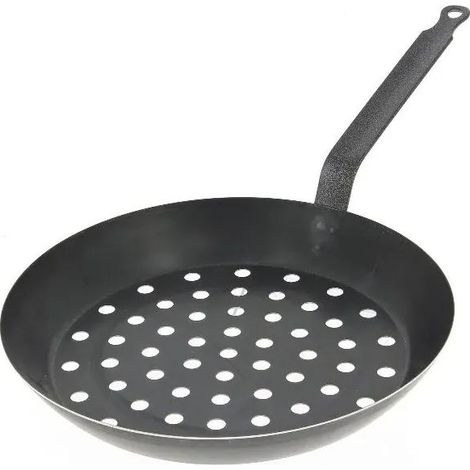 De Buyer Kastanienpfanne Schwarz 28 cm Stahlblech (1/3)