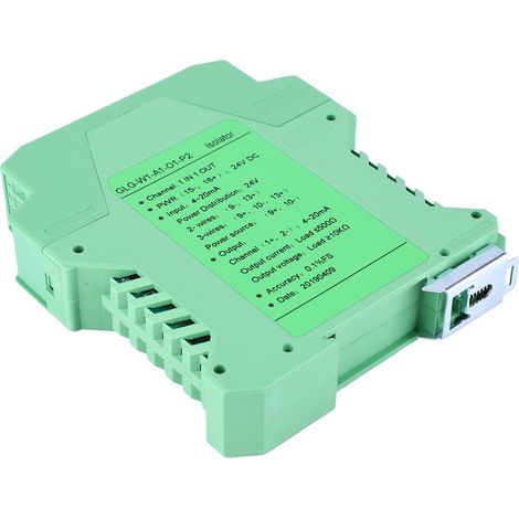 Transmetteur d'isolation de signal de courant continu 24 V CC, transformateur de signal de détection PLC 4-20 mA (3) (1/5)