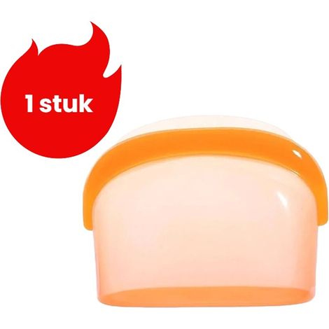 Sac de conservation alimentaire en silicone, sac hermétique anti-odeurs pour réfrigérateur, grande capacité, orange (1/5)