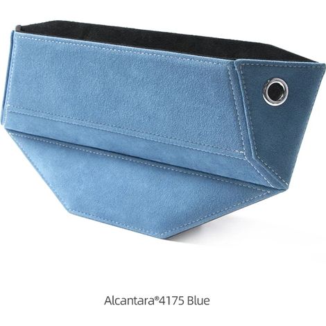 (4175 Bleu) Boîte de rangement en Alcantara pour siège auto, bouchon de remplissage, organisateur intérieur pour Audi A3 A4 A5 A6 A7 Q3 (1/5)