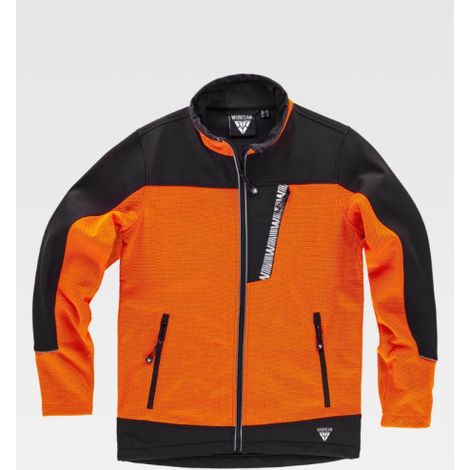 Chaqueta combinada y con detalles reflectantes S9410 WORKTEAM 3XL Naranja flúor / Negro (1/2)