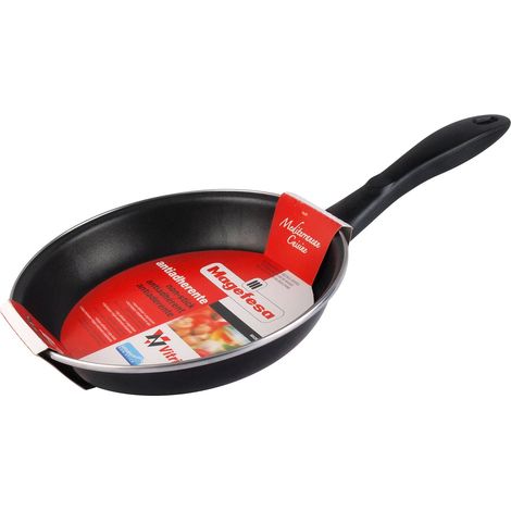 MAGEFESA Padella Nera 28 cm Induzione Antiaderente in Acciaio Smaltato (1/5)