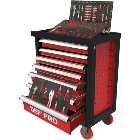 Werkzeugaufbewahrung defpro workshop trolley 300 kg Kapazität 7 Schubladen