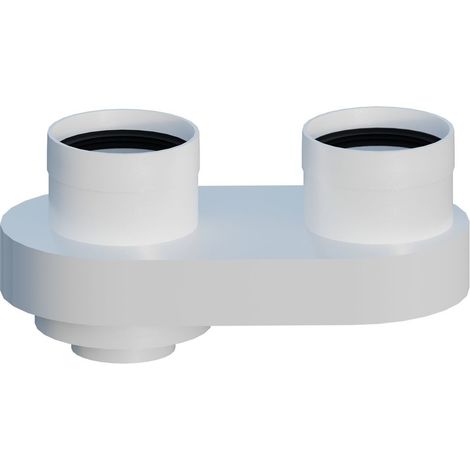 Distributeur système PP plat DN60/100 mm x 80/80 mm avec joint [EPDM] ONNLINE