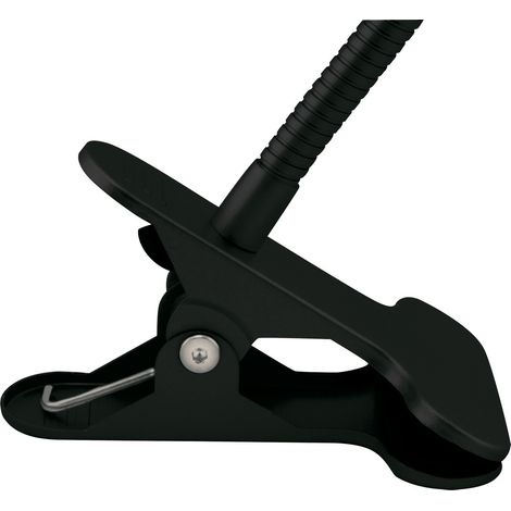 Lampe de bureau moderne noire à bras flexible et clip LED 4W RONI Struhm (1/4)