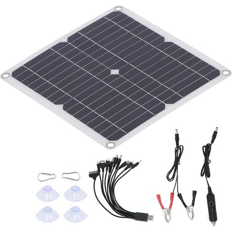 18V 15W monokristallines Solarpanel-Ladegerät mit USB-Ausgang, IP65, für Zuhause, Auto, Boot, Outdoor-Einsatz (1/5)