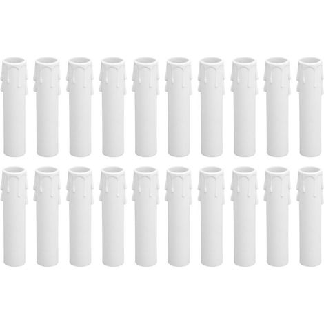 E12 Couvre-boucles Manchons 4 Pouces Couvre-bouchets Couvre-bouchets Simulation Remplacement de Cire pour Lustre - 20 Pcs (1/5)