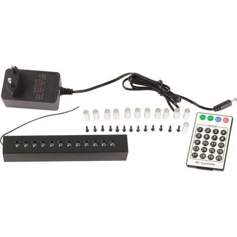 Kit Fibre Optique 12 Trous 6W Lumière Blanche Effet Météore avec 20 Modes Prise UE 100‑240V (1/5)