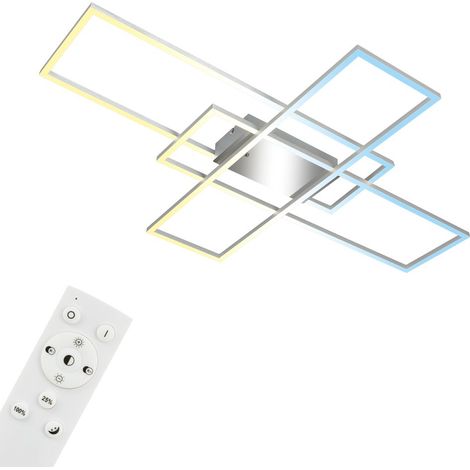 Briloner Roami Lampada da soffitto a LED, dimmerabile, telecomando, nero