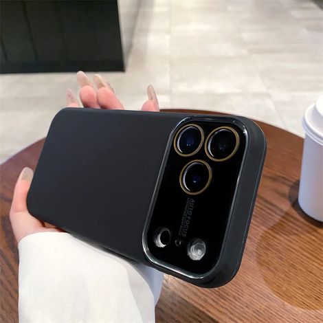 (iPhone 14 Pro Max, Noir) Coque de téléphone de luxe en silicone liquide, compatible avec l'iPhone, offre une protection complète