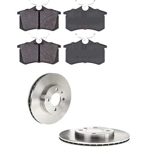 KIT FRENI ANTERIORI compatibile con VW POLO III CLASSIC (6V2) - DISCHI + PASTIGLIE OEM: P 85 020 , P 85 032 , P 85 031 / 15810 , 15703 , 15704 , 15706 /SOSTITUZIONE DIRETTA/BASSA POLVERE/SILENZIOSO (1/5)