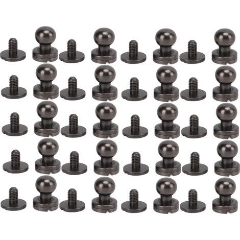 20 rostfreie Messingnieten mit Rundkopf für die Reparatur von Handtaschen, Schuhen und Taschen (10 x 8 mm) (1/5)