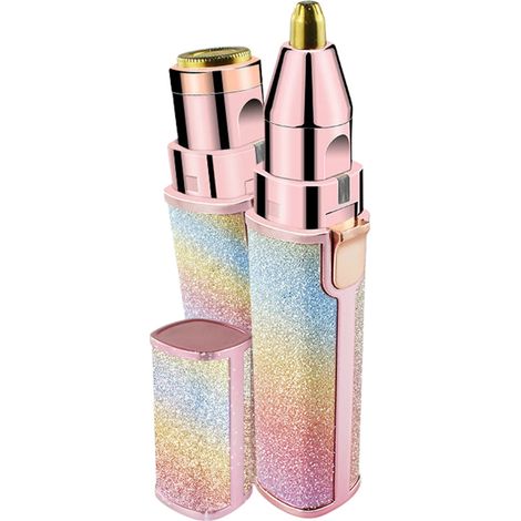 Sourcilier 2 en 1 épilateur visage femme avec lumière LED intégrée, rasoir sourcils et duvet féminin (1/5)