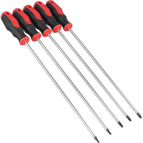 Tournevis Étoile Longs 41 cm Lot de 5 en Acier S2 T15-T30 Magnétique Pour Réparation Automobile et Bricolage (1/5)