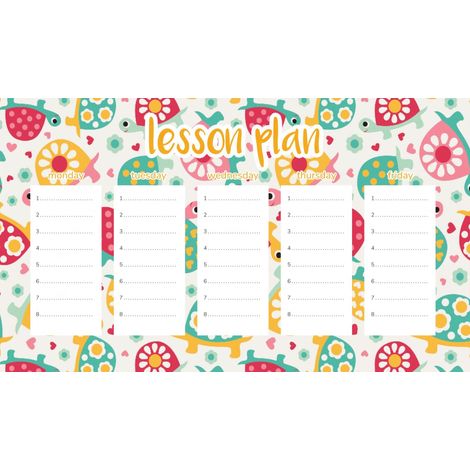 Piano di lezione magnetico: Tartarughe colorate per bambini, 45x26 cm