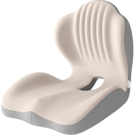 Built-in L-Shaped Memory Foam Seat Cushions, 2 in 1 Back and Seat Cushion with Lumbar Support, Ergonomic L-Shaped Support with Non-Slip Base, Breathable and for Car, (1/4)