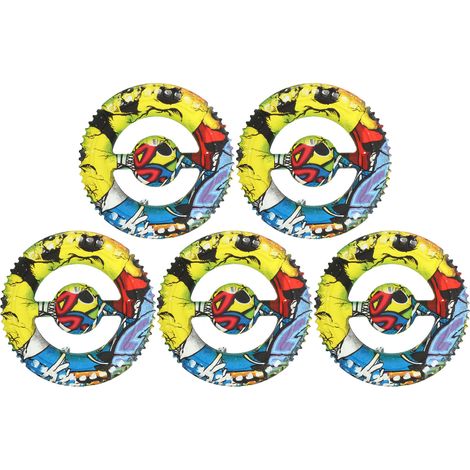 Lot de 5 anneaux de préhension ronds en silicone imprimé, jouet anti-stress pour la rééducation des doigts à domicile. (1/5)