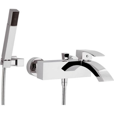Miscelatore vasca esterno con accessori in ottone cromato Mariani linea Marte (1/2)