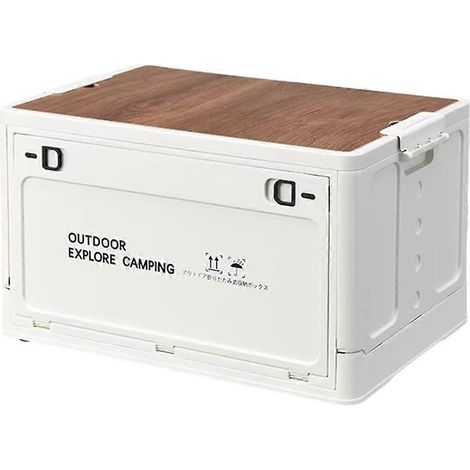 Boîte de rangement pliante de camping, boîte de rangement pour voiture, boîte de rangement pour équipement de camping, blanc, LL blanc (1/5)