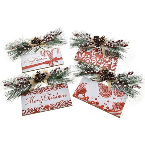 Ghirlanda fuori Porta per Decorazioni Natalizie addobbi di natale festone Negozi casa Porte Interni Esterno - decoro: decoro 3 (1/4)