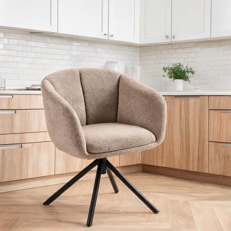 Fauteuil de salon braun en polyester 59 x 58,5 x 78,5 cm (1/5)