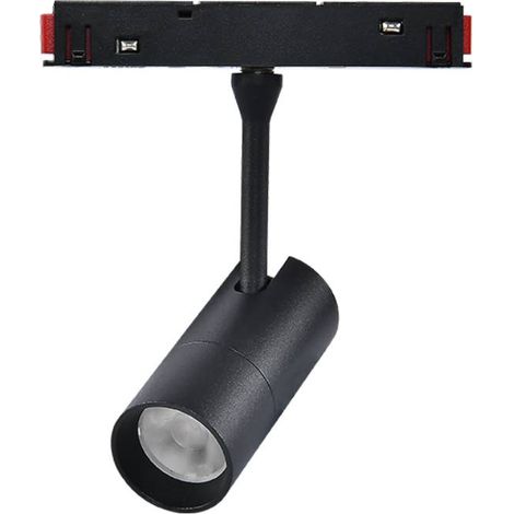 Spot LED Série 16mm 7W pour Rail Magnétique Noir 48V 3000K - Ledme - LM3615