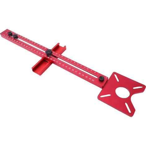 Support de rainurage pour défonceuse, guide de 400 mm, outil auxiliaire pour la découpe de cercles, équerre en T réglable pour le travail du bois