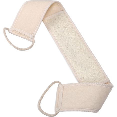 Gant de bain exfoliant en maille, éponge loofah longue pour dos, élimine les peaux mortes, nettoyage profond sous la douche, bande réutilisable. (1/5)