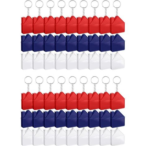Mini mètre ruban porte-clés, 60 pièces, 1m, 3ft, pour maison (1/5)