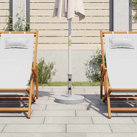 Socle de parasol, Support parasol Robuste de Qualité, Granite Rond 20 kg OIB1062E (1/5)