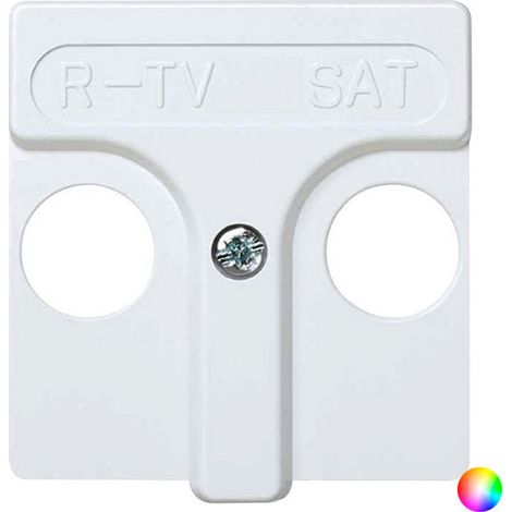 Cache prise TV Simon 27 BLANC 27097-34 (1/2)