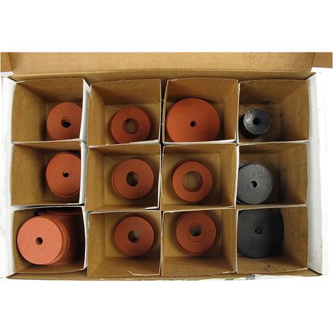 Coffret de rondelles acier et fibres - 185 pièces