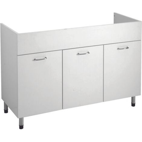 Sottolavello 120x45 a tre ante per lavello in ceramica di