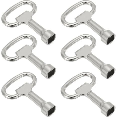 Cle Carre, Clé à Douille en Alliage de Zinc, 8 mm Clé Square Poubelle, 13,5 x 8 x 8 mm Clef Event Radiateurs pour Compteur D'eau, pour Armoires de Distribution, Robinets, Radiateurs (1/5)