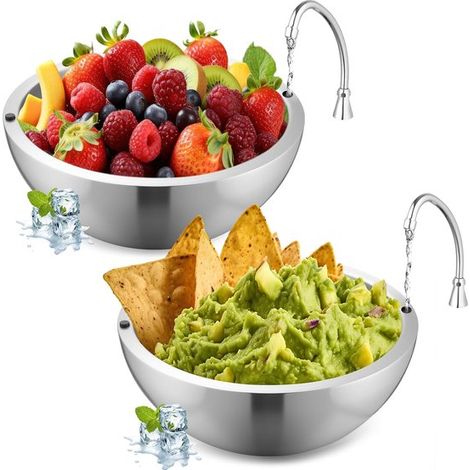 Ciotole refrigeranti per salse - Acciaio inox a doppia parete - Set da 2 (1/2)