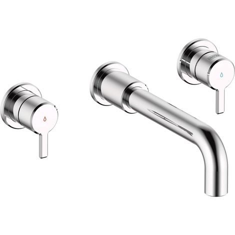 Bristan Altum 3-Hole Bath Filler Tap Wall Mounted - Chrome (1/5)