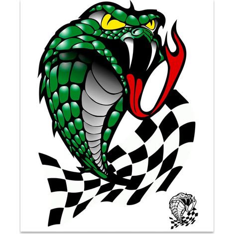 Adesivi Stickers Serpente Bandiera Scacchi 35 x 50 cm (1/4)