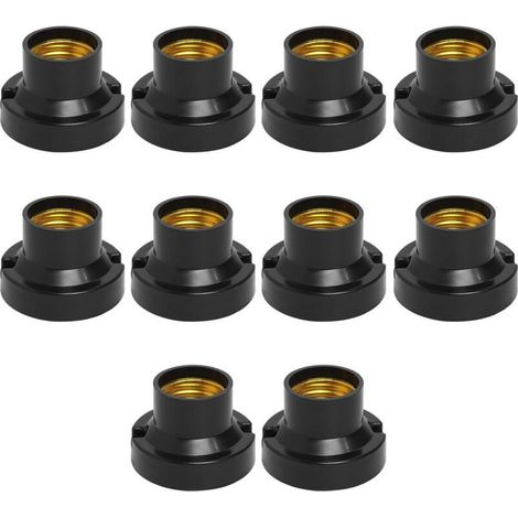 10 Pcs Douille Ampoule Plafond E27 à Visser de Chantier, Base Plafonnier Culot E27, Support de Lampe Plafonnier a Encastrer, pour Ampoules à Incandescence, Lampes Halogènes (1/4)