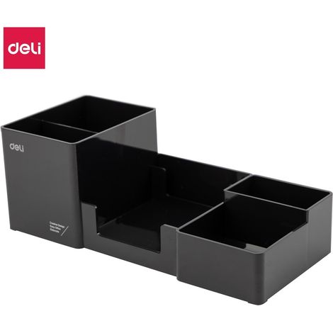 DELI Organizador de sobremeta plastico 6 compartimentos negro