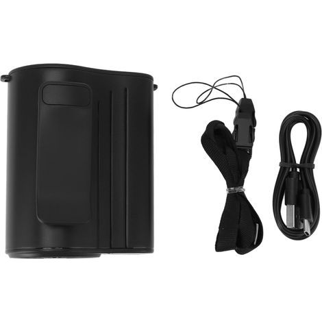 Portable Fan, 4000mAh, Adjustable, Silent, USB Rechargeable, Neck Clip, Cooling for Outdoor Camping, Travel, Black (1/5)