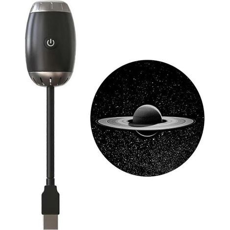 Veilleuse projecteur de ciel étoilé avec luminosité réglable. rotation à 360°. commande tactile facile. rechargeable par USB. pour l'éclairage de chambre. (1/5)