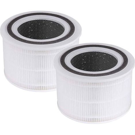 Lot de 2 filtres de rechange pour purificateur d'air Core 300 pour LEVOIT, véritable filtre HEPA, filtre à charbon actif haute efficacité Core 300 (1/5)
